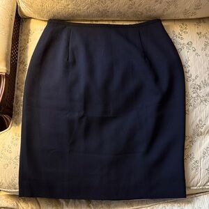 Lauren Ralph Lauren Petite Navy Blue Pencil Skirt